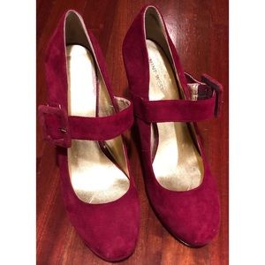 Nine West Suede Mary Jane jump.